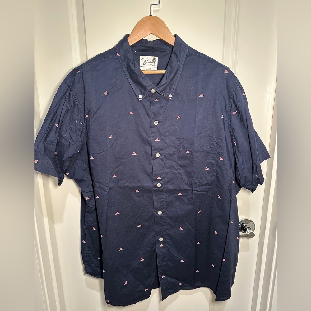 BONOBOS - 🦈 Shark Fin Short Sleeve Button Down Shirt in Prominent Fit, 3XL